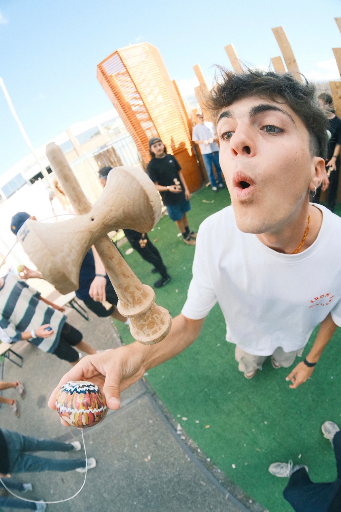 Man played kendama